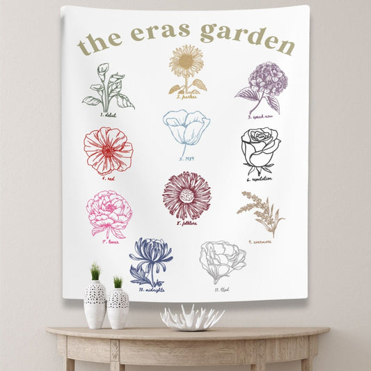 the eras garden floral wall tapestry