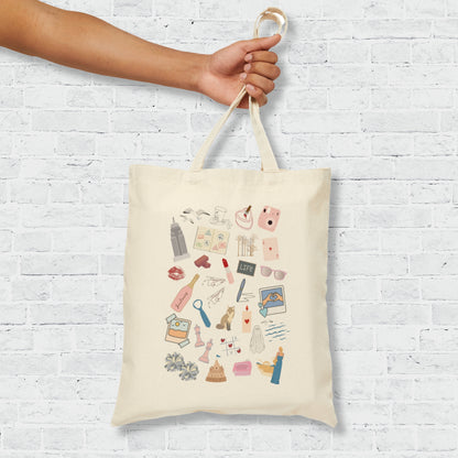 '89 pop icon canvas tote bag