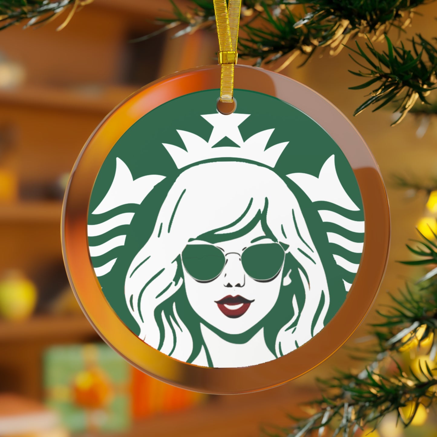 starbucks lovers logo glass ornament