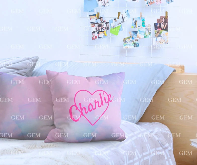 personalized lover heart pillow cover