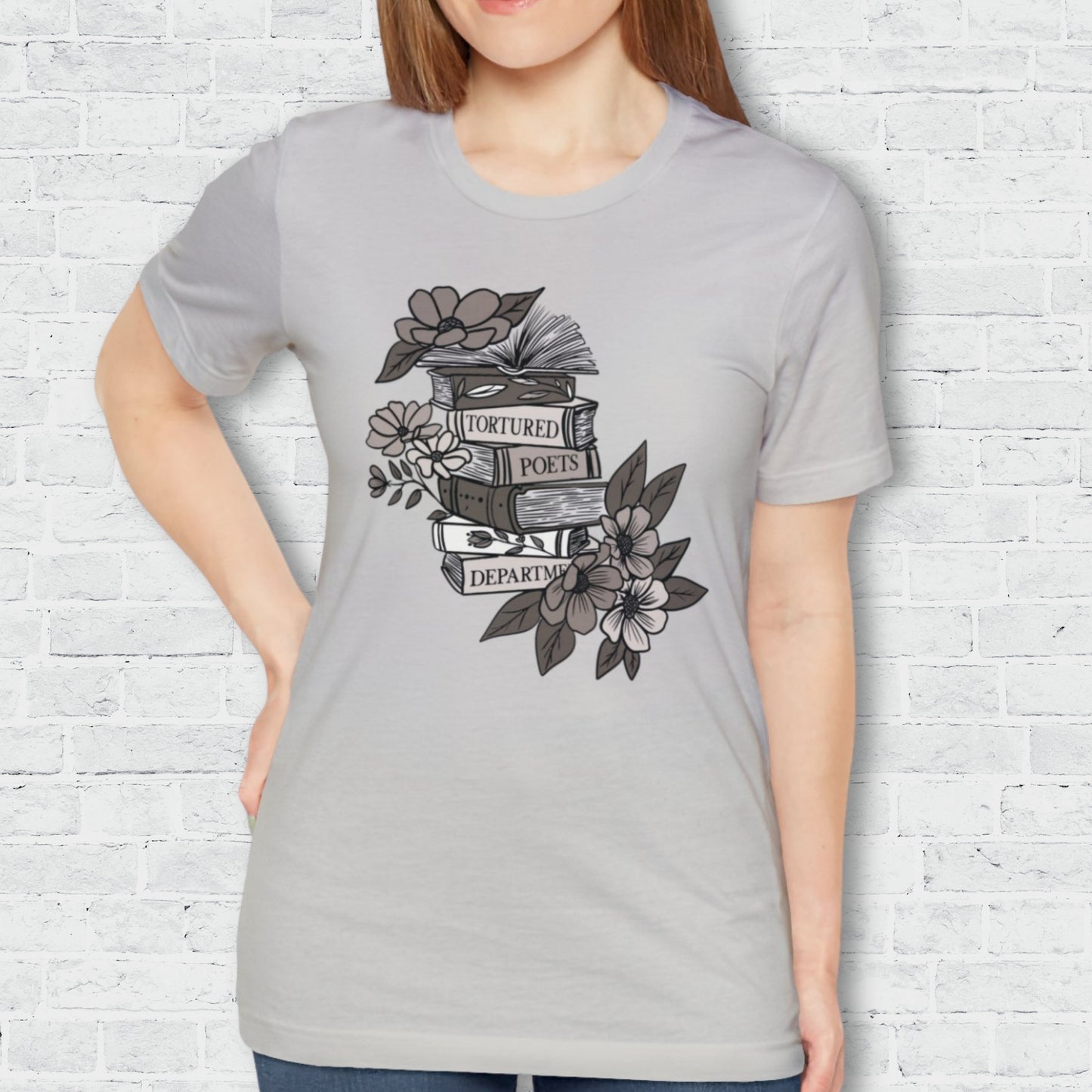 tortured poets dept floral book tee