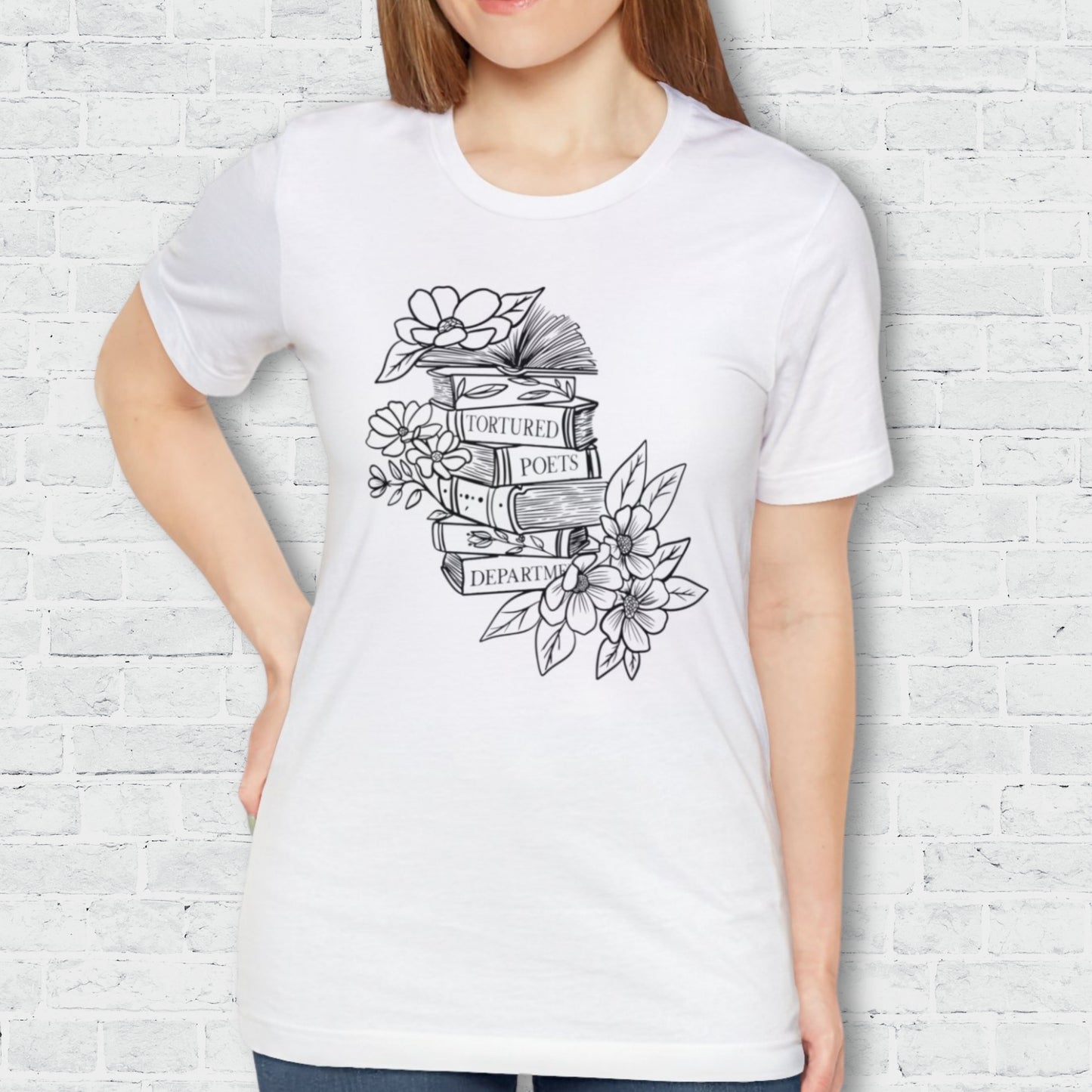 tortured poets dept floral book tee