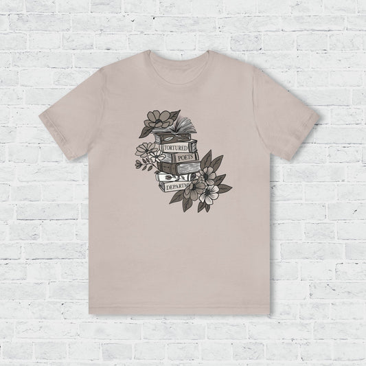 tortured poets dept floral book tee