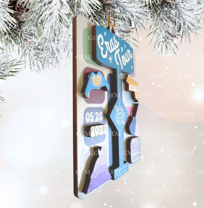 personalized eras tour surprise song ornament