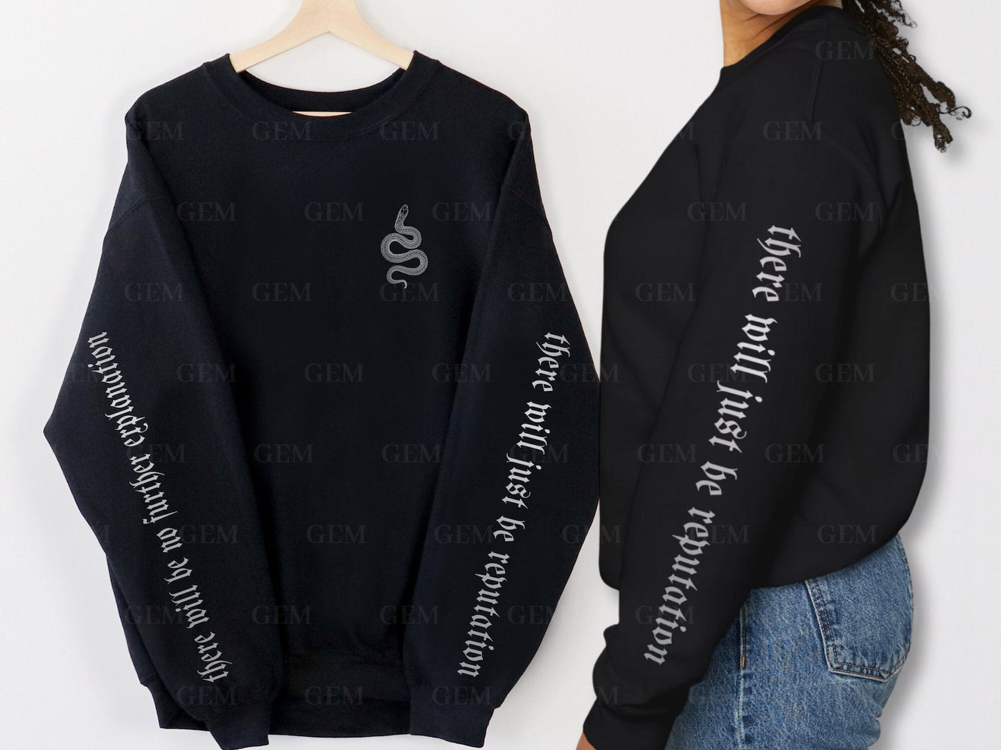 there will just be reputation snake crewneck