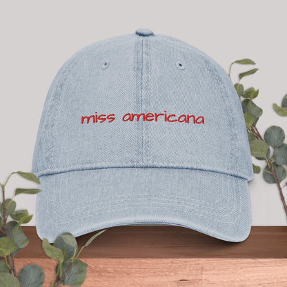 Miss Americana | Taylor Swift | 4th of July Shirt | Lover Era | Embroidered Denim Hat