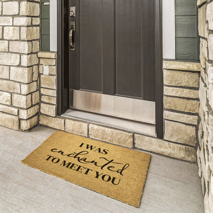 Enchanted Coir Doormat | I Was Enchanted to Meet You Lyrics | Outdoor Welcome Mat, Front Porch Décor, Lyrics Mat