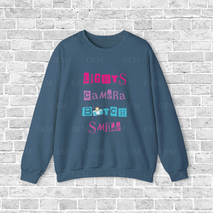 Lights, Camera, B*itch, Smile Crewneck | I Can Do It With A Broken Heart Sweatshirt | TTPD Crewneck, TTPD Sweatshirt, ICDIWABH