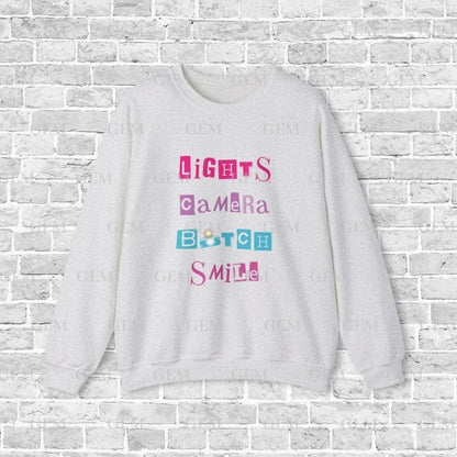 Lights, Camera, B*itch, Smile Crewneck | I Can Do It With A Broken Heart Sweatshirt | TTPD Crewneck, TTPD Sweatshirt, ICDIWABH