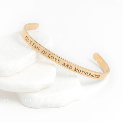 All is Fair in Love & Motherhood Bangle Bracelet | Tortured Mama's Department Bangle | TTPD Personalized Bracelet | Tortured Poet, TTPD Gift