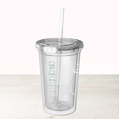 starbucks lovers acrylic straw cup