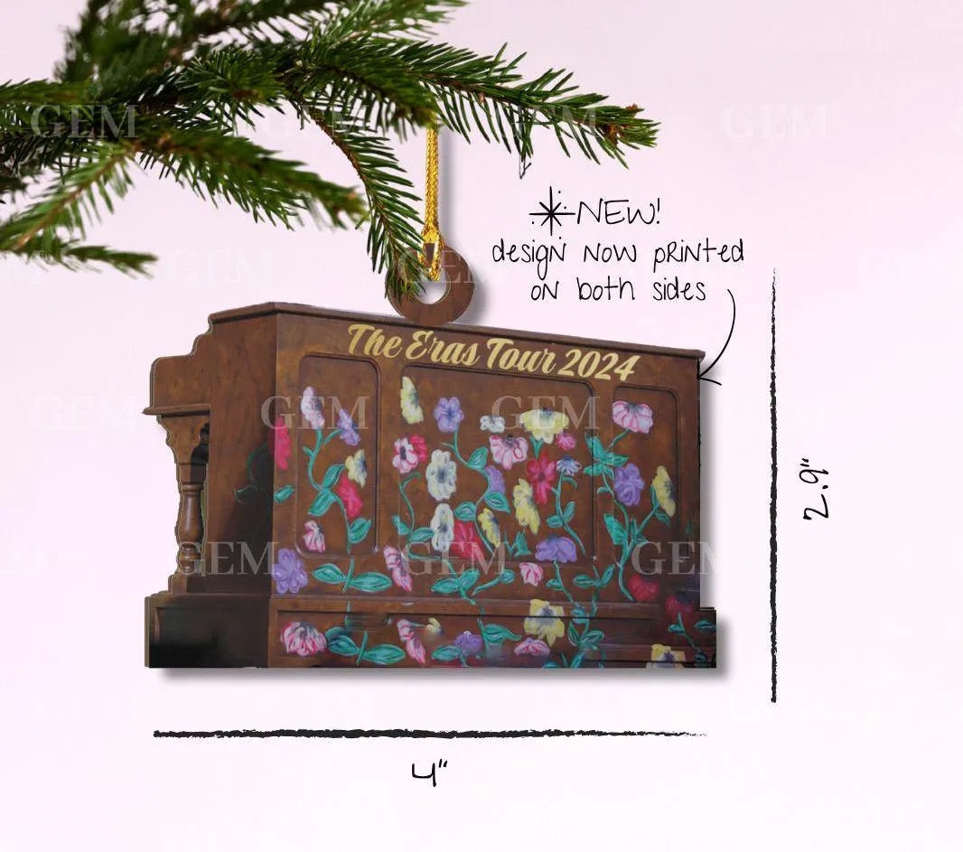 eras tour 2023 & 2024 surprise song piano ornament